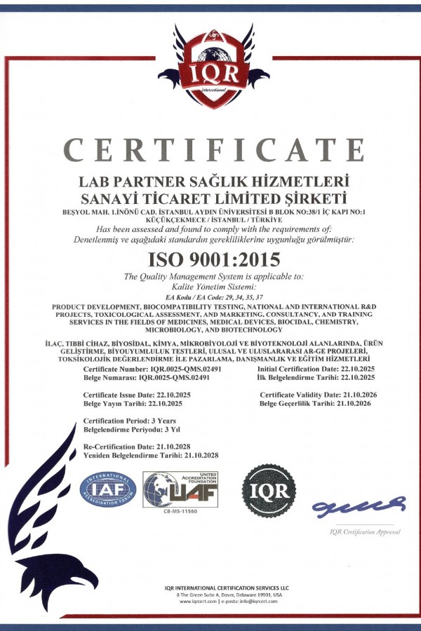 Lab Partner Sağlık Hizmetleri Sanayi Ticaret Limited Şirketi